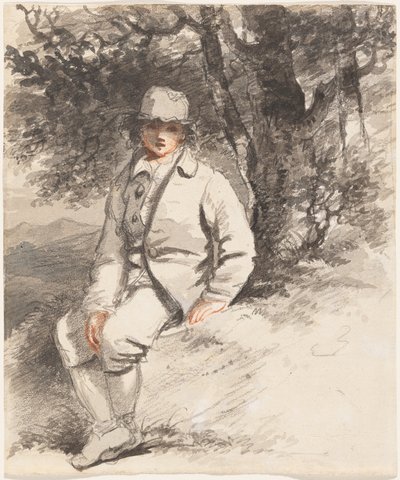 Puun alla istuva nuori poika tekijältä John Hoppner