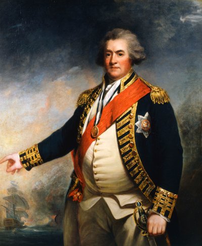 Amiraali Lord Duncan, 1700-luvun brittiläinen laivaston komentaja tekijältä John Hoppner