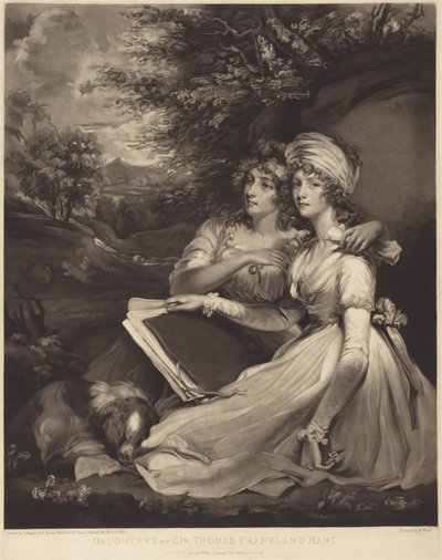 Sir Thomas Franklandin, Bart., tyttäret (Sisaret) tekijältä John Hoppner