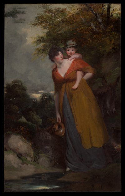 Rouva Richard Brinsley Sheridan (Hester Jane Ogle, 1775/76-1817) ja hänen poikansa (Charles Brinsley Sheridan, 1796-1843) tekijältä John Hoppner