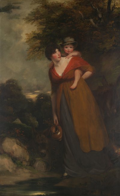 Rouva Richard Brinsley Sheridan Hester Jane Ogle, 177576-1817 ja hänen poikansa... tekijältä John Hoppner