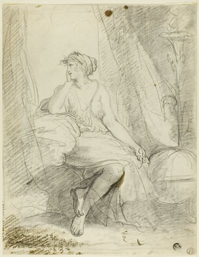 Istuva nainen tekijältä John Hoppner
