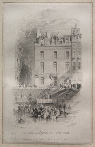 Napoleons Lodging, Quai Conti, 1835. tekijältä John Horsburgh