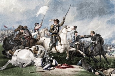 "Cromwell Marston Moorin taistelussa", 1886 tekijältä John J Crew