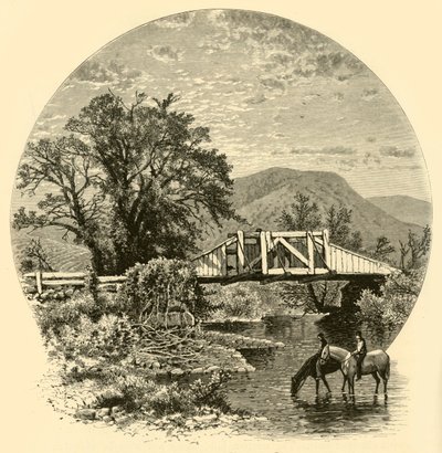 "Old Bridge, Blackberry River, lähellä Kanaania", 1874. tekijältä John J. Harley