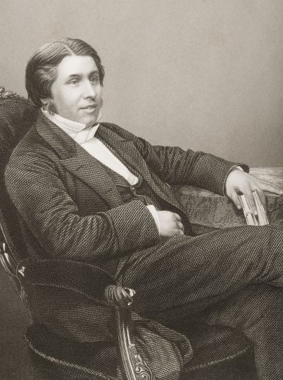 Charles Haddon Spurgeon (1834-92), kaiverrus D.J. Pound valokuvasta, Lontoossa 1860 julkaistusta The Drawing-Room of Eminent Personages, Volume 2 tekijältä John Jabez Edwin Paisley Mayall