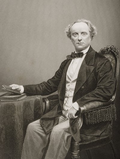 Charles John Kean (1811-68), kaiverrus D.J. Pound valokuvasta, Lontoossa 1860 julkaistusta The Drawing-Room of Eminent Personages, Volume 2 tekijältä John Jabez Edwin Paisley Mayall