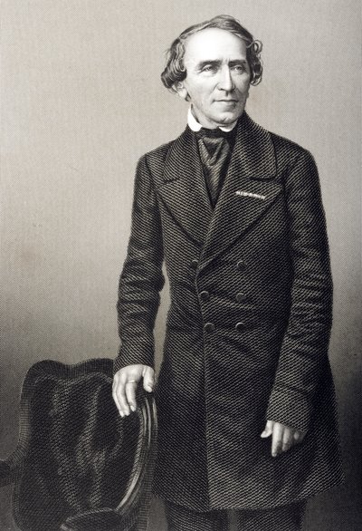 Giacomo Meyerbeer (1791-1864), kaiverrus D.J. Pound valokuvasta, Lontoossa 1860 julkaistusta The Drawing-Room of Eminent Personages, Volume 2 tekijältä John Jabez Edwin Paisley Mayall