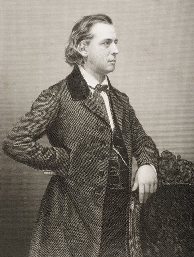 Henry Ward Beecher (1813-1887), kaiverrus D.J. Pound valokuvasta, Lontoossa 1860 julkaistusta The Drawing-Room of Eminent Personages, Volume 2 tekijältä John Jabez Edwin Paisley Mayall