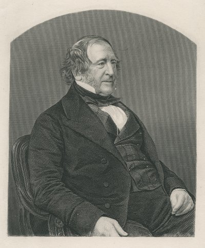John Campbell, St. Andrewsin ensimmäinen paroni Campbell, kaiverrettu D.J. Pound valokuvasta, "The Drawing-Room of Eminent Personages, Volume 2", 1860 tekijältä John Jabez Edwin Paisley Mayall