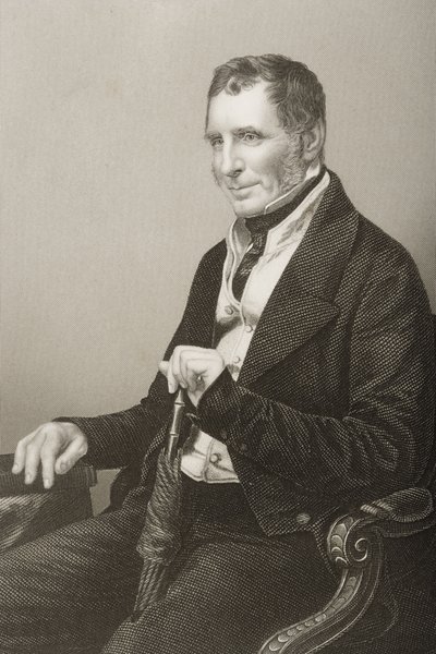 Joseph Warner Henley (1793-1884), kaiverrus D.J. Pound valokuvasta, Lontoossa 1860 julkaistusta The Drawing-Room of Eminent Personages, Volume 2 tekijältä John Jabez Edwin Paisley Mayall