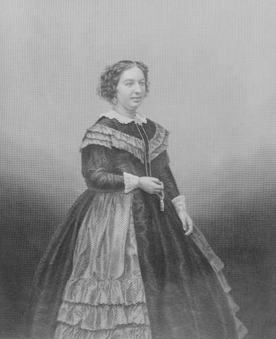 Neiti Louisa Pyne, "The Drawing-Room Portrait Gallery of Eminent Personages", 1861 (teräskaiverrus) tekijältä John Jabez Edwin Paisley Mayall