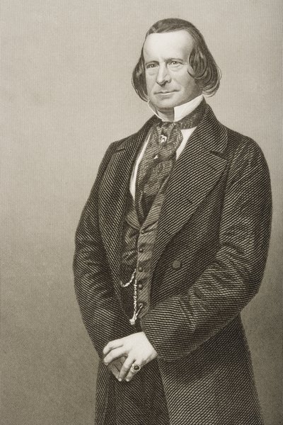 Samuel Phelps (1804-78), kaiverrus D.J. Pound valokuvasta, Lontoossa 1860 julkaistusta The Drawing-Room of Eminent Personages, Volume 2 tekijältä John Jabez Edwin Paisley Mayall