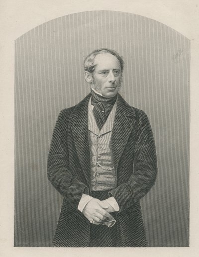 Sir John Somerset Pakington kaivertanut D.J. Pound valokuvasta, "The Drawing-Room of Eminent Personages, Volume 2", 1860 tekijältä John Jabez Edwin Paisley Mayall