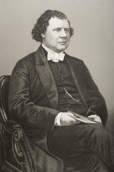 William Morley Punshon (1824-81), kaiverrus D.J. Pound valokuvasta, Lontoossa 1860 julkaistusta The Drawing-Room of Eminent Personages, Volume 2 tekijältä John Jabez Edwin Paisley Mayall