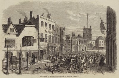 Jalkapalloa Kingston-on-Thamesissa laskiaistiistaina tekijältä John Jessop Hardwick
