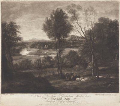 Näkymä Petersham & Twickenham Meadowsille Richmond Hilliltä tekijältä John Jones
