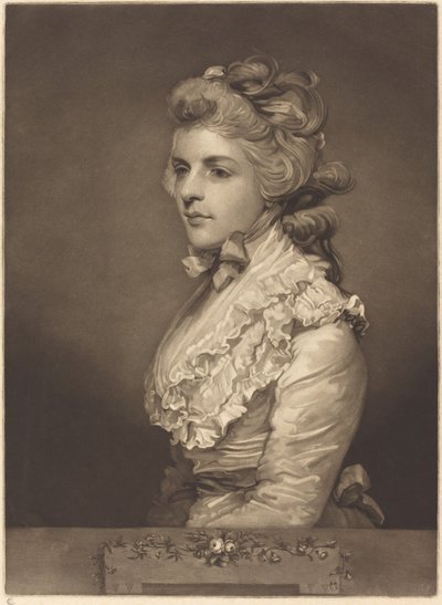 Neiti Kemble valkoisessa mekossa tekijältä John Jones after Sir Joshua Reynolds