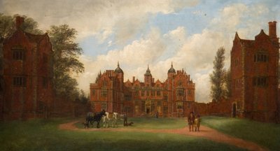 Aston Hall The East Front, 1854. tekijältä John Joseph Hughes