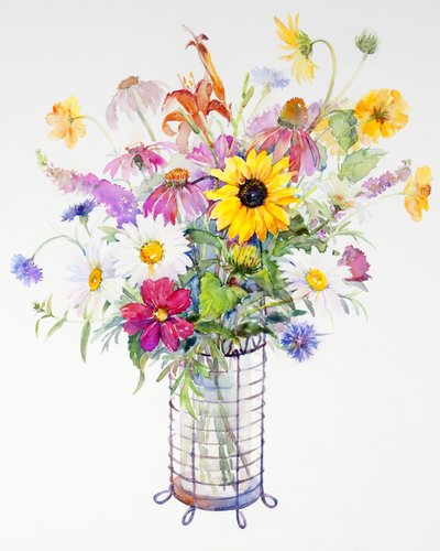 Mixed Bouquet, 2013, (akvarelli) tekijältä John Keeling