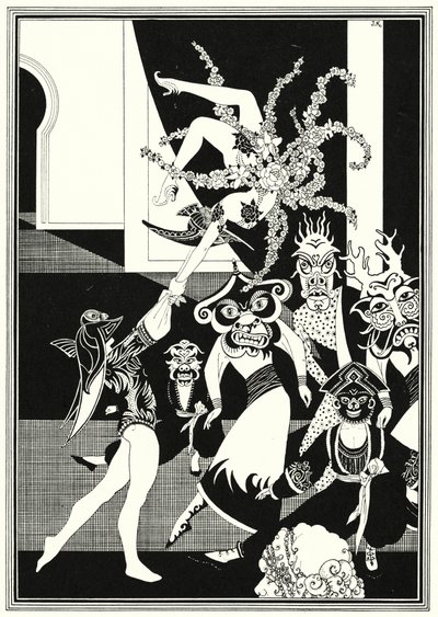 Kuvitus tarinaan Aladdin ja ihana lamppu (litho) tekijältä John Kettelwell