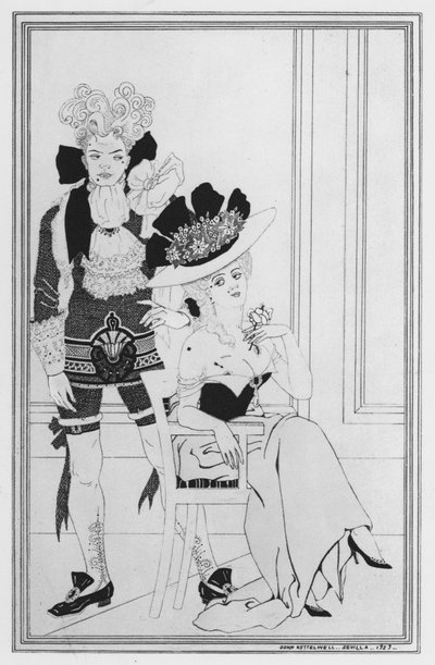 Kuvitus William Congreven teokseen The Way of the World (litho) tekijältä John Kettelwell