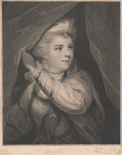 Rouva Frances Abington (os. Barton) Roxalanana elokuvassa "The Sultan" tekijältä John Keyse Sherwin