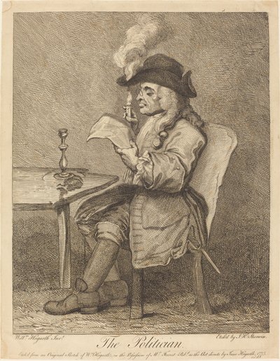 Poliitikko tekijältä John Keyse Sherwin after William Hogarth