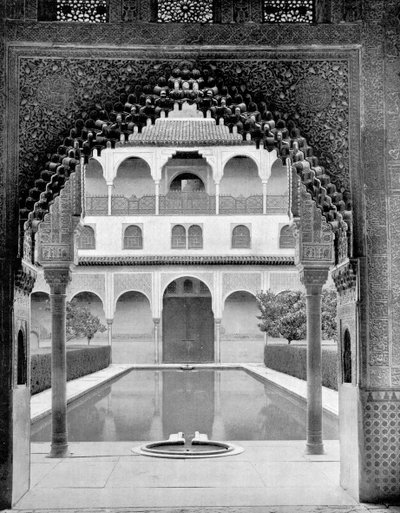 Myrtles tuomioistuin, Alhambra, Espanja, 1893. tekijältä John L. Stoddard
