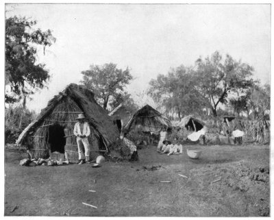 Olkimökit, Salamanca, Meksiko, 1800-luvun loppu. tekijältä John L. Stoddard
