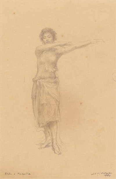 Taupo Dancing the Standing Siva, Samoa tekijältä John La Farge