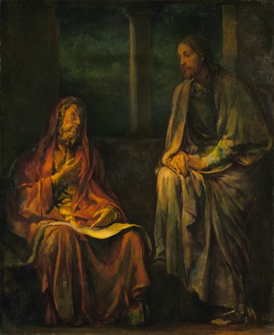 Nikodeemuksen vierailu Kristuksen luona tekijältä John La Farge