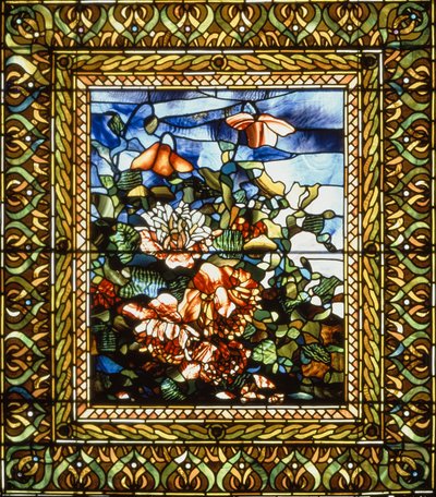 Unikko ja kukka, n.1897 (lasimaalauksia) tekijältä John La Farge or Lafarge