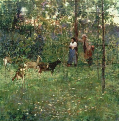 Huonekalut ja erilaiset esineet 1100- ja 1300-luvuilta tekijältä John Lavery