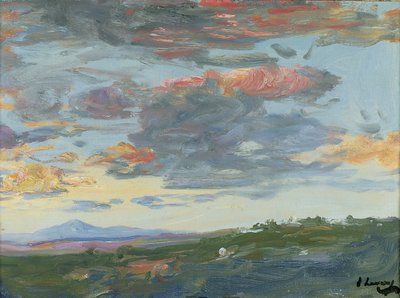 Ilta, Tanger (öljy kankaalle) tekijältä John Lavery