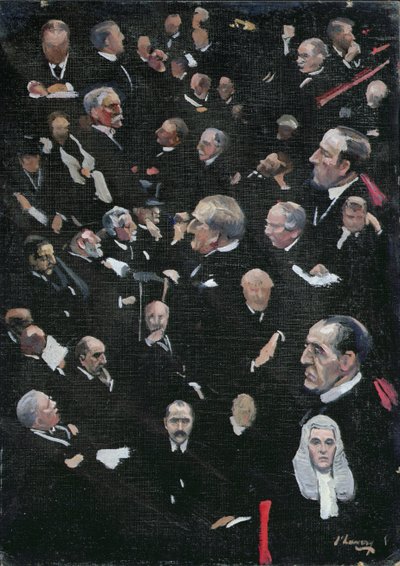 Studies in House of Lords, varakreivi Morley muuttaa osoitetta, 14. joulukuuta 1921 tekijältä John Lavery