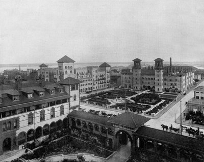 Hotellit Saint Augustine, Florida: Alcazar, de Cordoue, Pont de Leon, c. 1900 (m/v valokuva) tekijältä John Lawson Stoddard