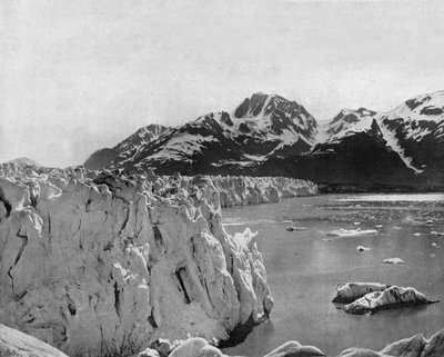 Muirin jäätikkö Alaskassa (m/w kuva) tekijältä John Lawson Stoddard