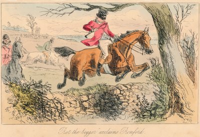"Rot the beggar exclaims Romford", 1865. Taiteilijat: John Leech, Hablot Knight Browne. tekijältä John Leech, Hablot Knight Browne