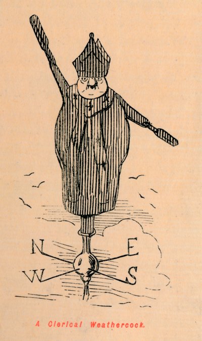 Clerical Weathercock, c1860, c1860 tekijältä John Leech