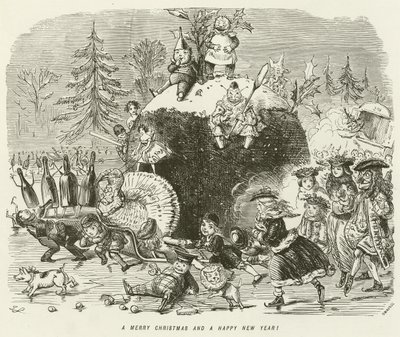 Hyvää joulua ja onnellista uutta vuotta! tekijältä John Leech