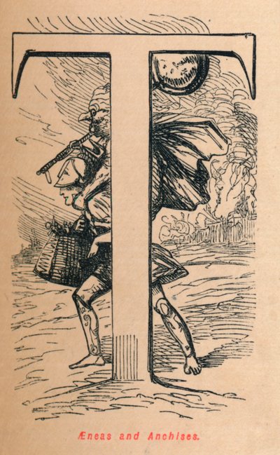 Aeneas ja Anchises, 1852 tekijältä John Leech