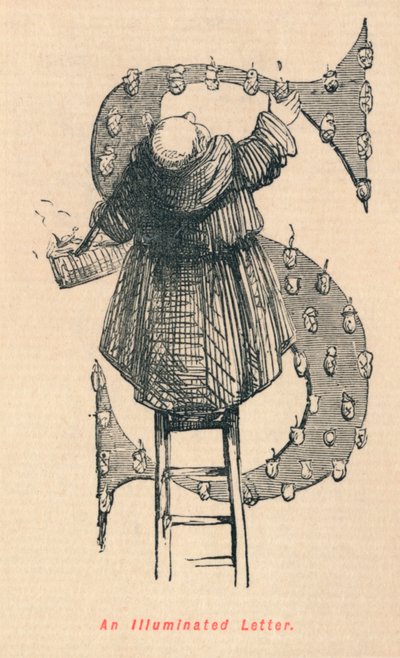 Valaistu kirje, c1860, c1860 tekijältä John Leech