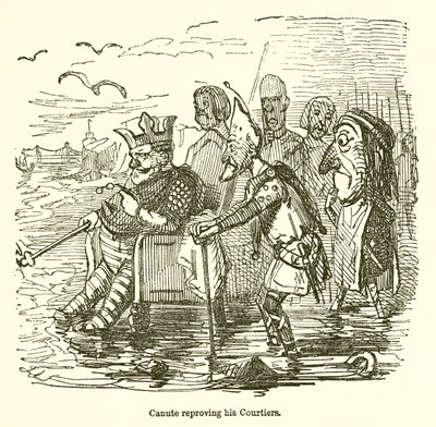 Canute nuhtelee hovimiehiä tekijältä John Leech