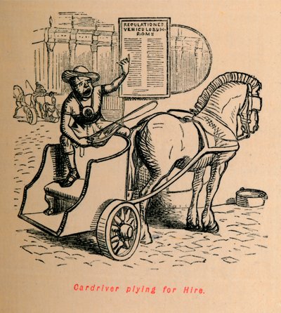 Autonkuljettaja vuokralle, 1852 tekijältä John Leech