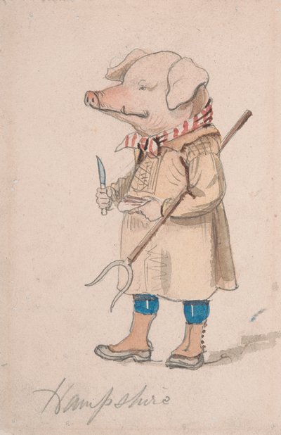 Karikatyyri County Hampshire tekijältä John Leech