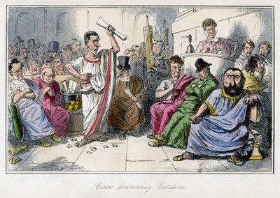 Cicero tuomitsi Catalinen, 1850-luku. tekijältä John Leech