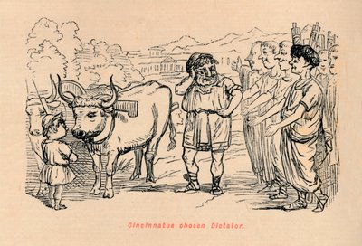 Cincinnatus valitsi diktaattoriksi, 1852 tekijältä John Leech