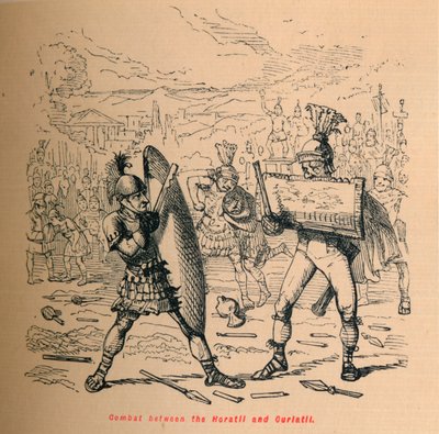 Horattien ja Curiatien välinen taistelu, 1852 tekijältä John Leech