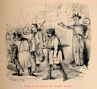 Henrik II. ulkomaisten paronien erottaminen, c1860, c1860 tekijältä John Leech